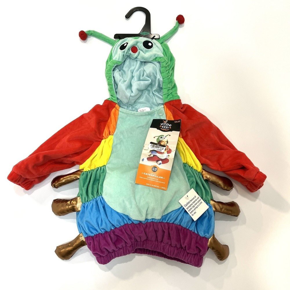 Baby HYDE and EEK! Plush Rainbow CATERPILLAR Costume 12-18 Months NWT Halloween
